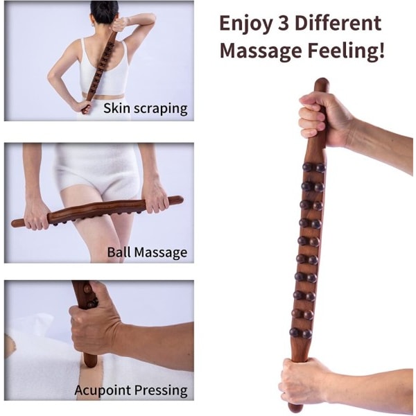 Trä Lymphatic Drainage Massager Handhållen Massage Stick Lymphatic Drainage Verktyg