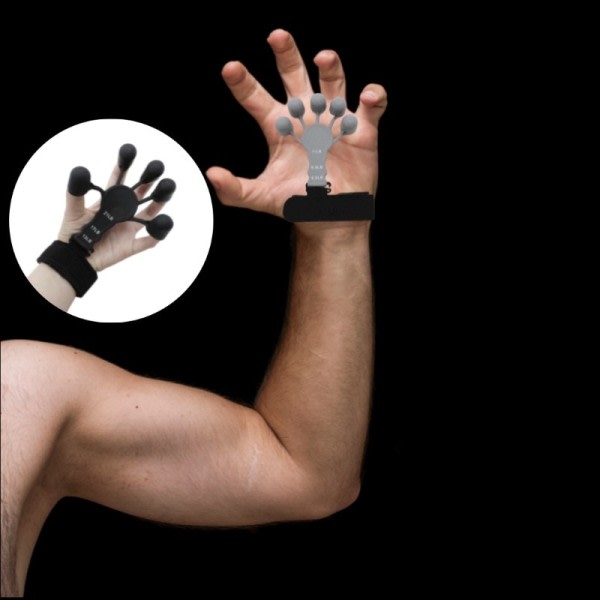 1st Justerbar Finger Tränare Underarm Träning Hand Grip Strengthener och Finger Bår