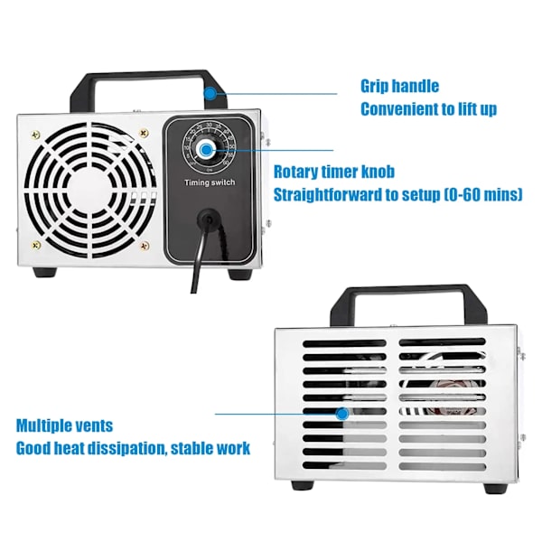 Ozon Maskin Ozon Generator O3 Air Purifier Luft Deodorizer
