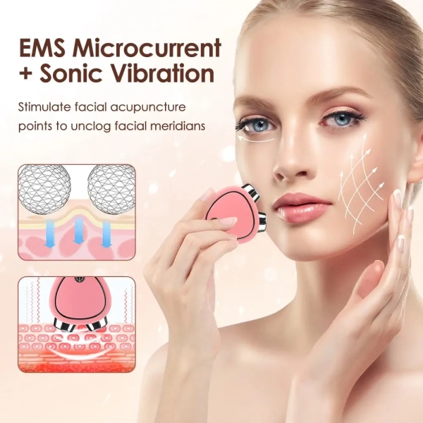 Micro Current Beauty Instrument Mini Portable Ansigt Slankende Massager EMS Delikat Kontur Lifting Opstrammende ansigts hud