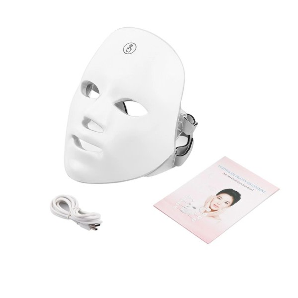 Ladattava kasvohoito LED naamio 7 värit LED Photon terapia kauneus naamio