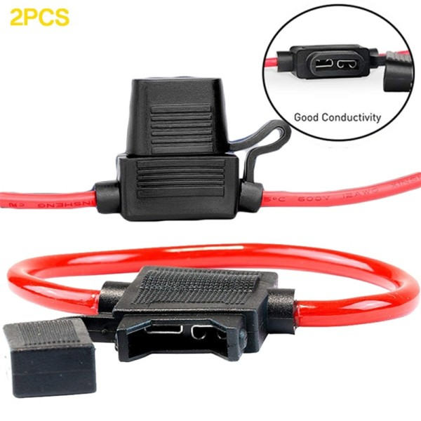 Mini blad adapter sikring holder sprutsikker for 12V 30A wire cutoff bryter sokkel fuktsikker sprut