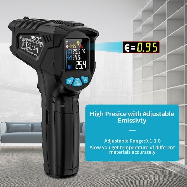 Infrarød termometer 800 grader eller 1472 Fahrenheit Høj temperatur meter