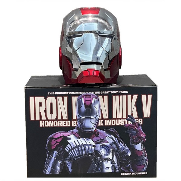 Iron Man Hjelm 1:1 MK5 Elektrisk Multi-piece Åbning og lukning hjelm stemme kontrol øjne med lys