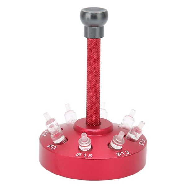 Ur Visere Fitting Indstilling Presser Pusher Setter med 8 Tilbehør Alu Stål Ur Nåle Holder