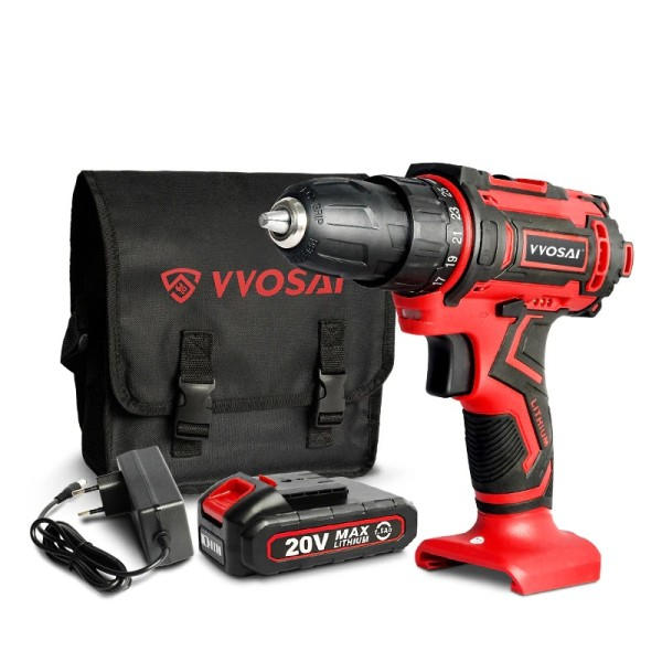 20V Trådløs Drill Elektrisk Skrutrekker Mini Trådløs Strøm Driver DC Lithium-Ion Batteri