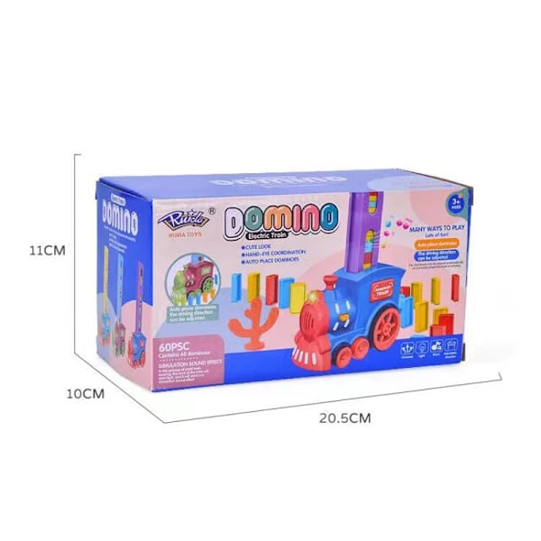 Automatisk Legging Domino Tog Elektrisk Bil Klosser Klosser Kreativt Spill Intelligence Educational DIY Leetøy