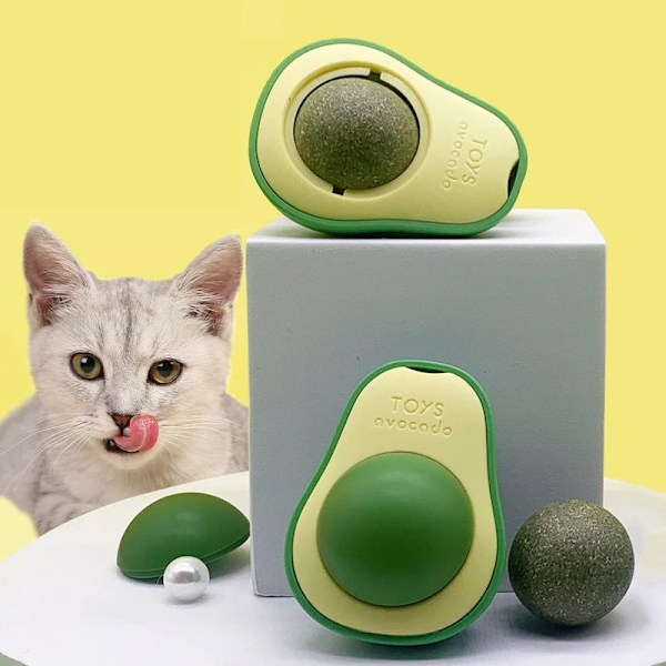 Avokado Shape Katt Leksaker Gatos Kattmynta Mint Interactive Ball Maskotas Husdjur Tillbehör