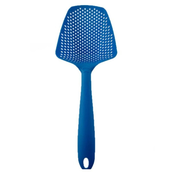 Bærbar Nylon Køkken Suppe Ske Sine Farverig Slev Anti-skoldning Skimmer Fry Mad Mesh Handy Filter Disk