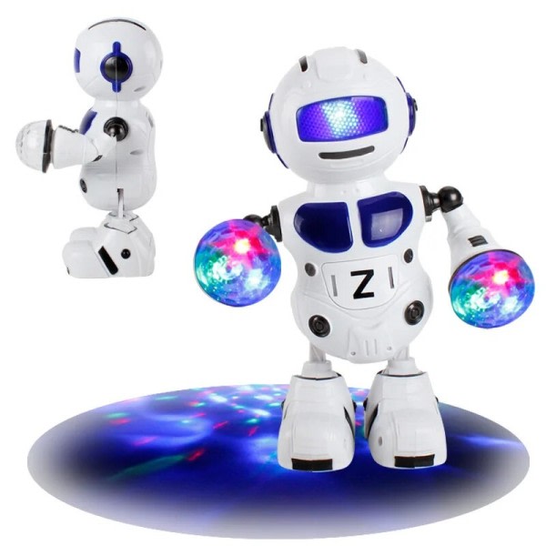 Älykäs sähkö tanssi rumpu robotti lapset's vilkkuva led valo musiikki lelu