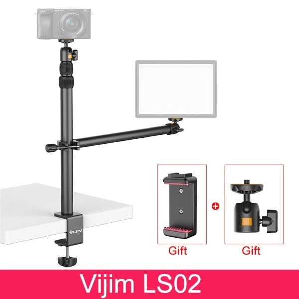Stativ Klämma 90cm Skrivbord Light Stand Live Bom Arm med 1/4" Ball Head