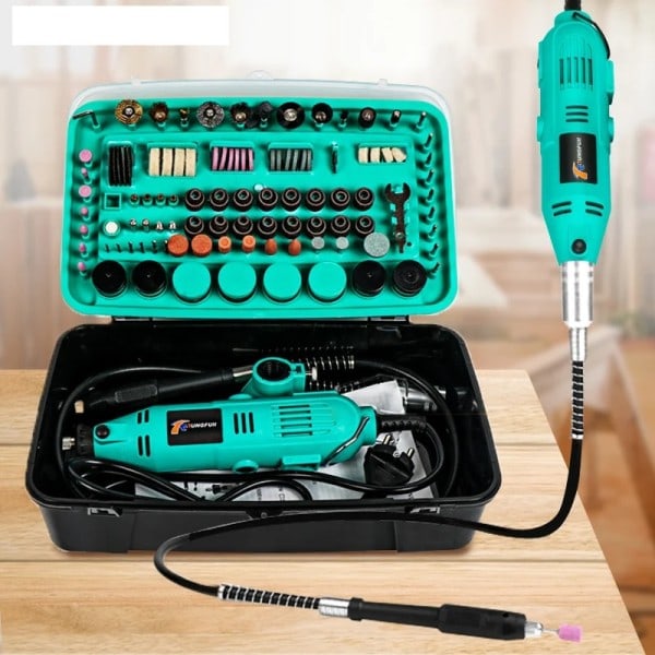 El Drill Dremel Slip Mini Polering Maskiner Med Slipning Tillbehör Set