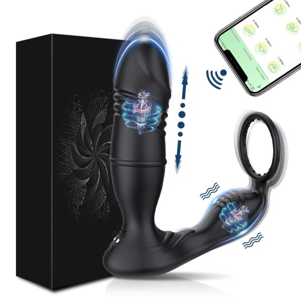 Miesten työntävä Eturauhasen hieronta Bluetooth APP Vibraattori Miehille Gay Anaali Plug Langaton Kaukosäädin Butt Plug Seksi lelu