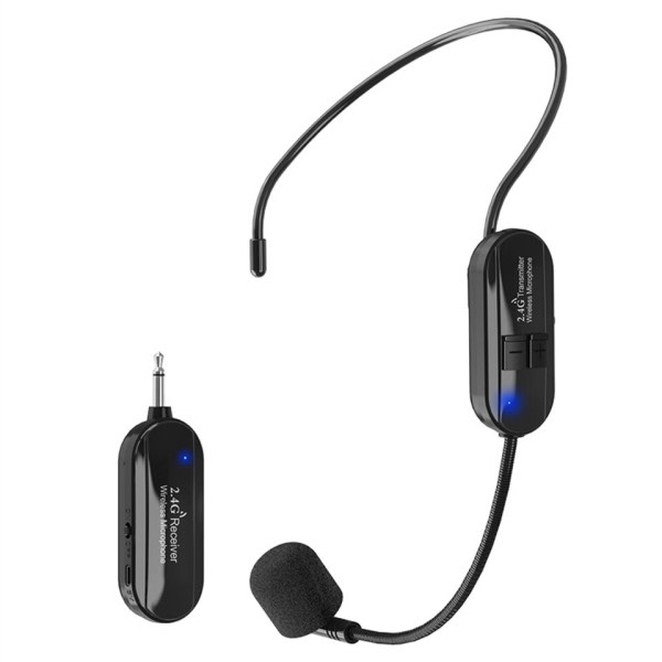 2,4G trådlöst mikrofon headset mikrofon för röst förstärkare högtalare karaoke dator undervisning möte yoga sång