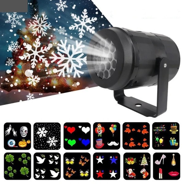 Jul fest ljus snöflinga projektor ljus led scen ljus