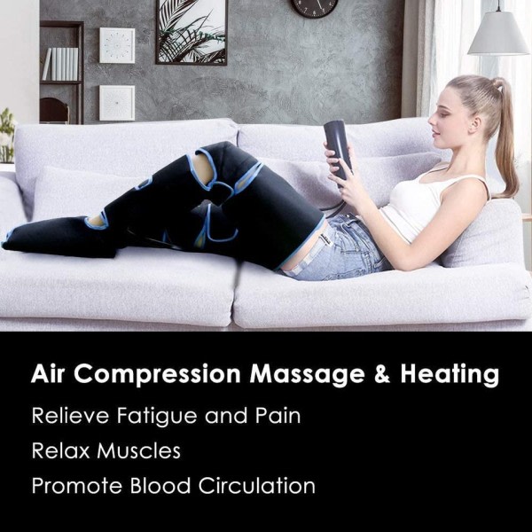 360° Fot luft tryck ben massager främjar blodcirkulation, kropp massager, muskel avslappning, lymfdränage anordning
