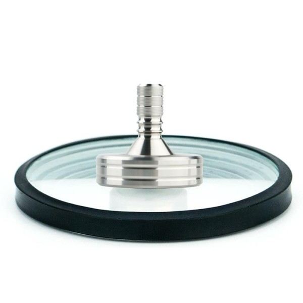 Mini Topp Leksaker med Base Metal Gyro Bra Prestanda Exakt Silver Topp