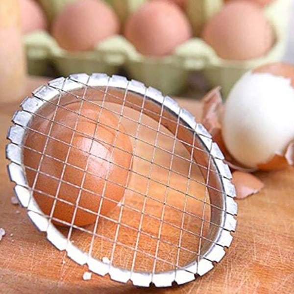 Rustfritt stål egg kutter kutter kutt egg enhet gitter for grønnsaker salater potet sopp verktøy hakker