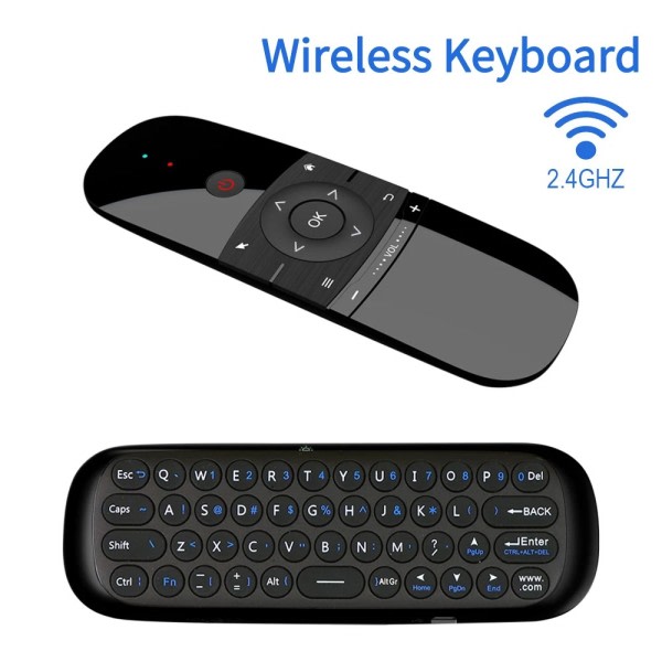 Air Mouse 2.4G Trådløst Tastatur Fjernkontroll IR Fjernkontroll Læring 6-Axis Motion Sense for Smart TV Android TV Box PC