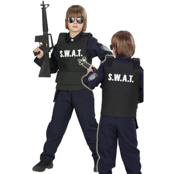 Lapset Poliisi Swat Luodinkestävä liivi & Swat Lippis hattu asu kiva mekko