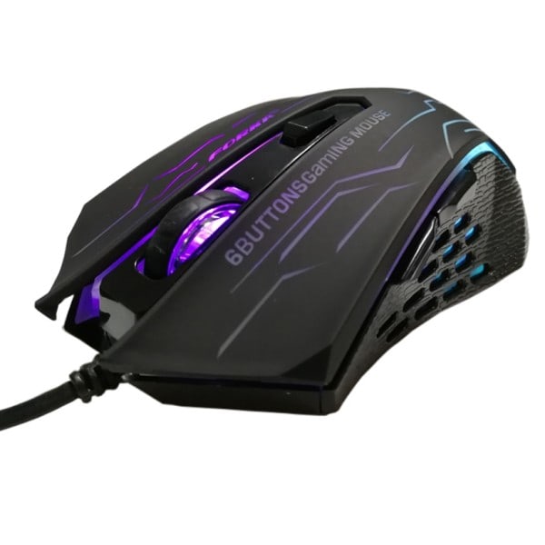 Tyst Klick USB Trådbundet Gaming Mus 6 Knappar 3200DPI Mute Optisk Dator Mus Gamer Möss