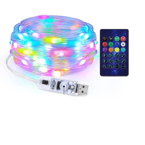 LED julelys fe streng lys smart bluetooth adresserbar gardin lys