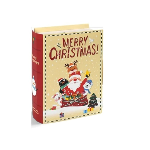 5 stykker bok form jul godteri gave boks jul gave pakning boks god jul fest pynt