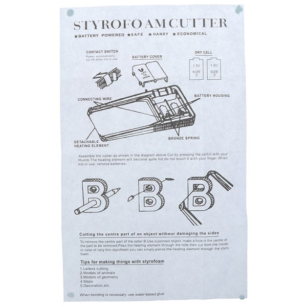 Gjør-det-selv håndverk skum kutter varm wire 1 sett liten elektrisk styrofoam polystyren kutter håndverk verktøy