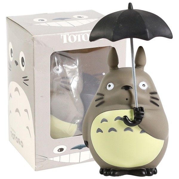 Miyazaki Hayao Min nabo Totoro med paraply PVC figur samlerobjekt model legetøj