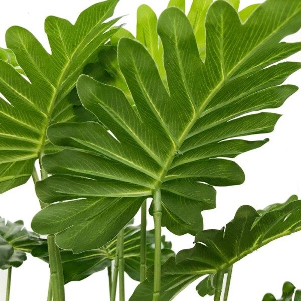 Gaffel Large Konstgjorda Växter Monstera Plast Tropical Palm Tree Gren Fake Coconut Tree