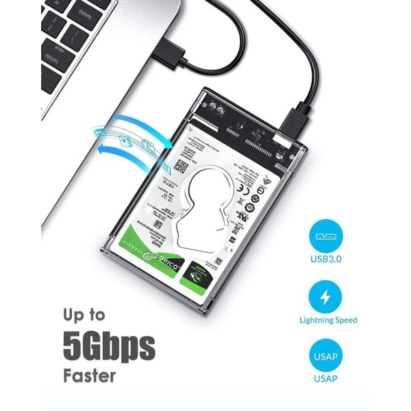 Harddisk Boxs USB 3.0 to SATA III Hard Disk Case 2.5 Tommer HDD SSD Shell