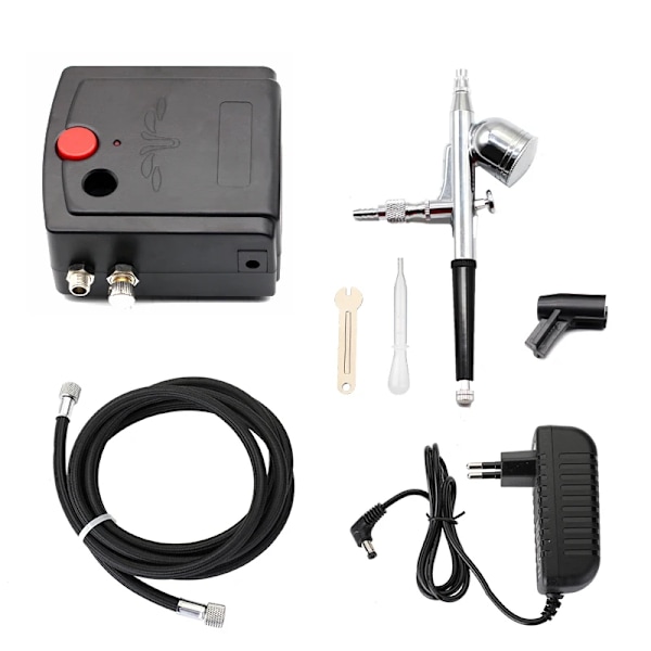 Dual-Action Spray Pistool Airbrush med Kompressor 0,3mm Airbrush Kit