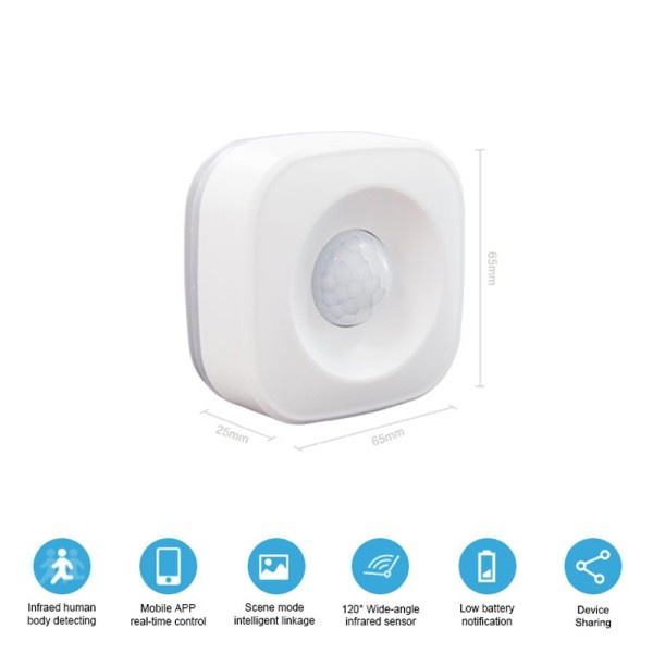 Smart PIR Motion Sensor Detektor Movement Sensor Smart Life APP Trådlöst Hem Automation System