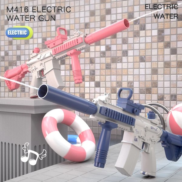 Elektrisk pistol skydning legetøj fuld automatisk sommer skydning strand udendørs sjovt legetøj