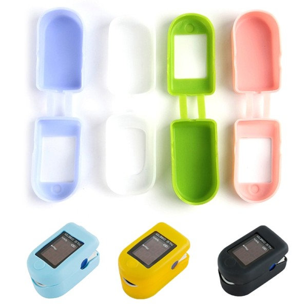 1st gummi skydd silikon fodral skydd skydd för finger puls oximeter färger slumpmässigt