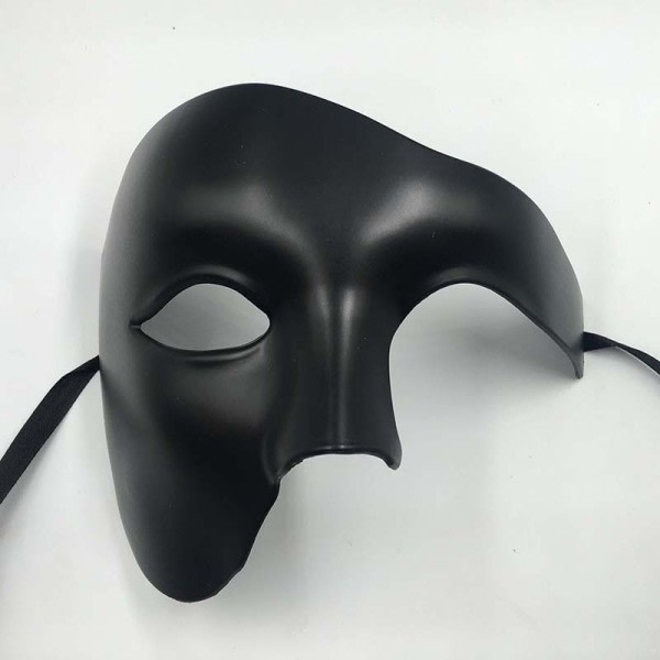 PVC Steampunk Phantom Masquerade Cosplay Maske Plastik Halvt ansigt kostume rekvisitter