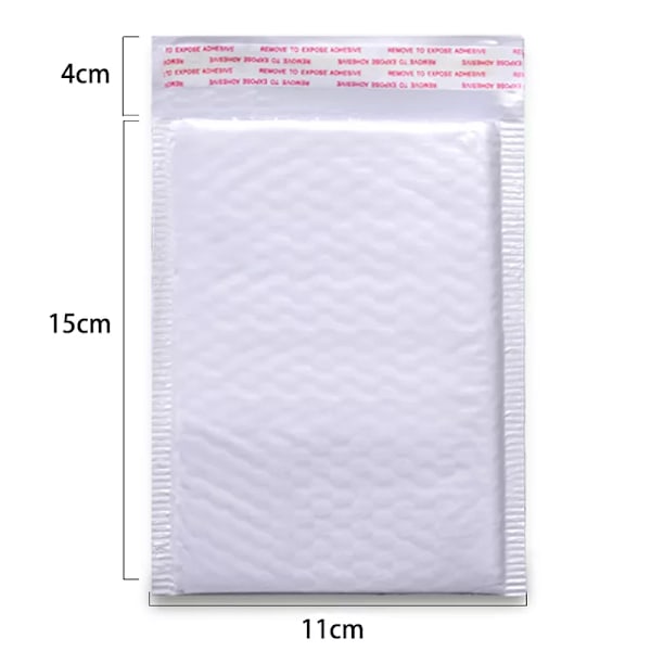 50 bitar Bubble Mailers Vit Poly Bubble Mailer Self Seal Faddered Present påse Förpackning kuvert påsar