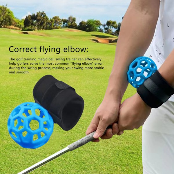 Bærbar Golf Swing Træner Ball Golf Swing Posture Corrector Træning Hjelpemiddel bolde Justerbar Håndled Sleeve Golf Træning bold