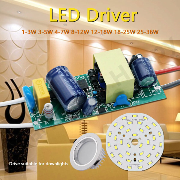 LED Driver 300mA Kort 25-36W LED Strömförsörjning Transformatorer