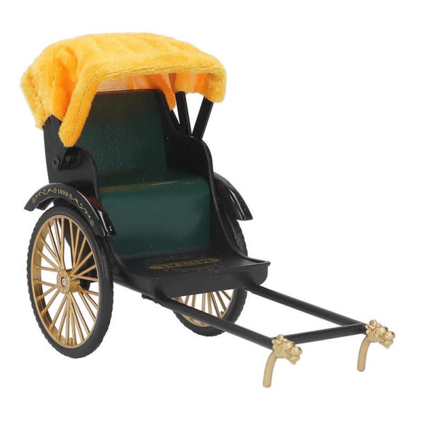 Retro Rickshaw Modell Utsökt Detaljer Nostalgisk Legering Simulering Rickshaw Leksak
