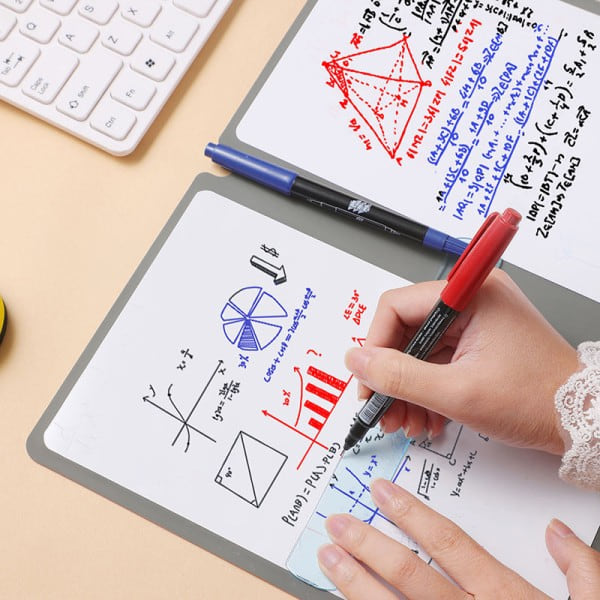 Genanvendeligt Læder Memo Gratis Whiteboard Pen Sletning Klud Ugeplanlægning Bærbar Style Kontor Notesbøger