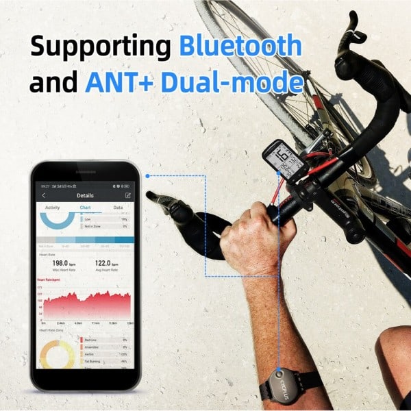 Hjerte frekvenssensor armbånd håndledd belte bluetooth ANT+ Fitness monitor
