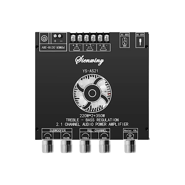 YS-AS21 2*220W+350W 2.1 Channel BT Digital Power Amplifier Board TPA3251 AMP Subwoofer Diskant Bas Tone Audio APP