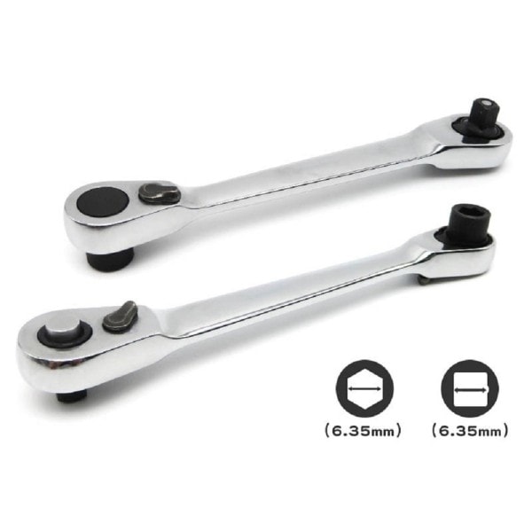 Mini 1/4 tum Double Ended Quick Socket Spärrnyckel Stång Skruvmejsel Bit Verktyg