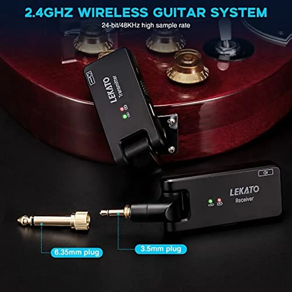 Trådlös gitarr system gitarr trådlös sändare mottagare