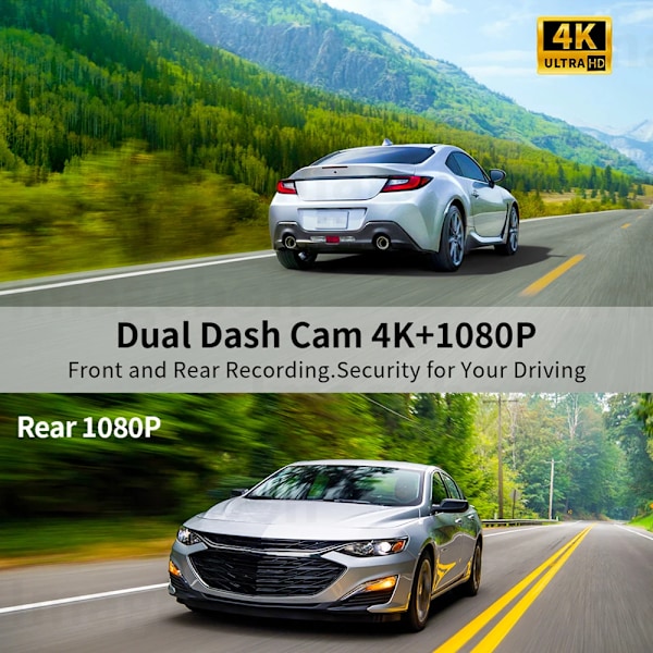 10,26" 4K Dash Cam ADAS Wireless Carplay & Android Auto Car DVR