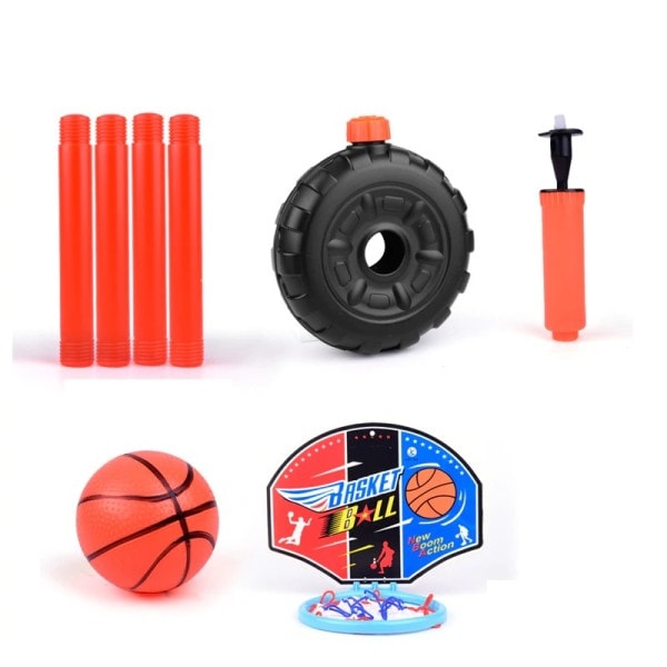 Barn's Basket Spela Set Utomhus Sport Justerbar Stativ Korg Hållare Båge Mål Spel