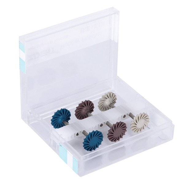 6 stk sæt dental komposit polering disk kit RA diamant 3-trins poler system 1
