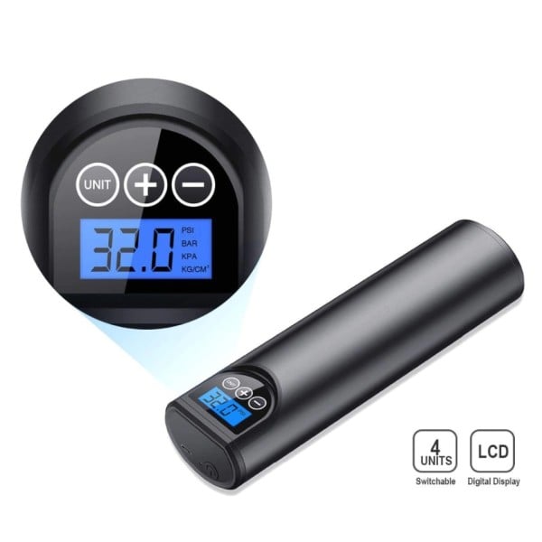 Laddningsbar luft pump  däck pump sladdlös portabel kompressor digital bil däck pump