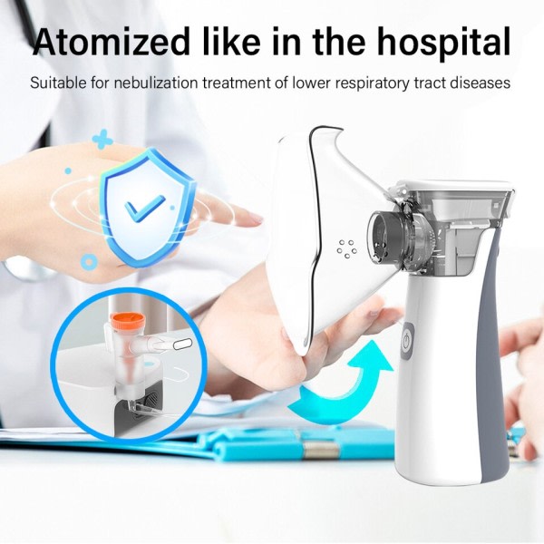 Medisinsk Silent Mesh Nebulisator Håndholdt Astma Inhalator